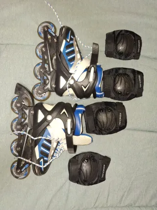Patines de ruedas y cuchillas para sobre hielo