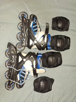 Patines de ruedas y cuchillas para sobre hielo