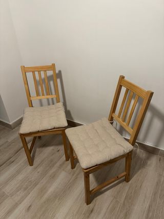 2 Sillas Ikea PINNTORP + cojines VIPPÄRT