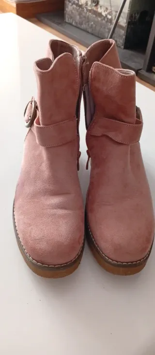 Botines rosas hebilla Talla 40
