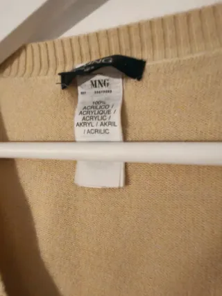 Jersey Mango V-neck beige talla L