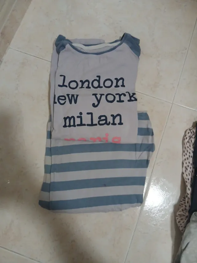 Lote 7 Pijamas Manga Larga Tex 13-14 Años