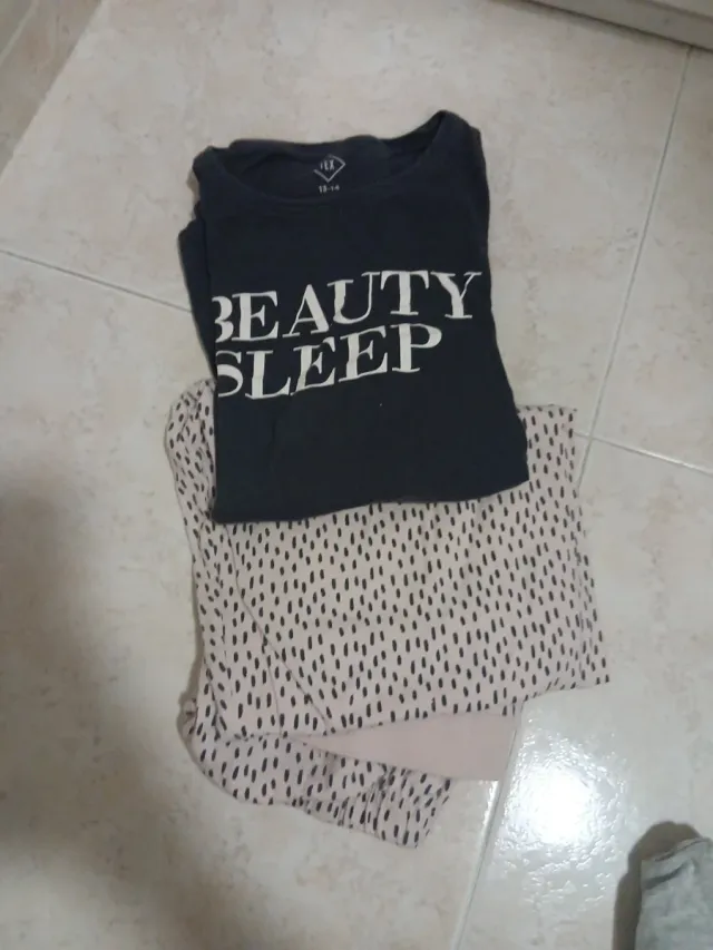 Lote 7 Pijamas Manga Larga Tex 13-14 Años