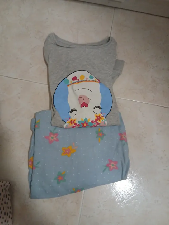 Lote 7 Pijamas Manga Larga Tex 13-14 Años