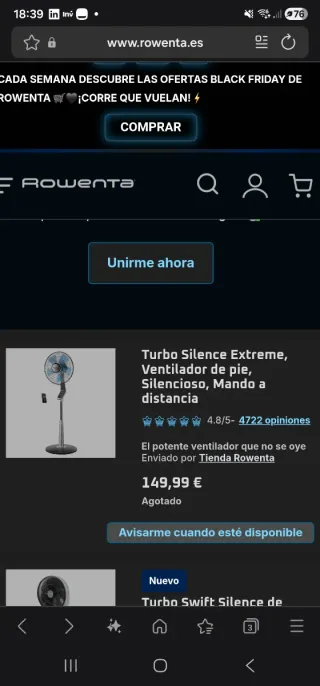 Ventilador Rowenta Turbo Silence Extreme