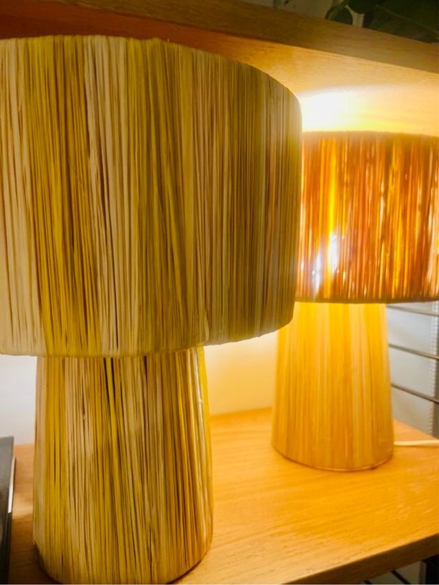 Lámpara de mesa Rafia Artesanal