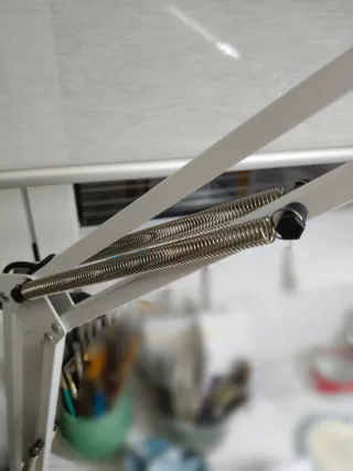 Lámpara Escritorio LED Plata Blanca