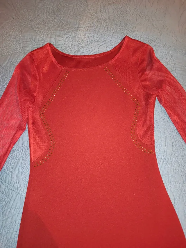 Vestido fiesta burdeos talla 34