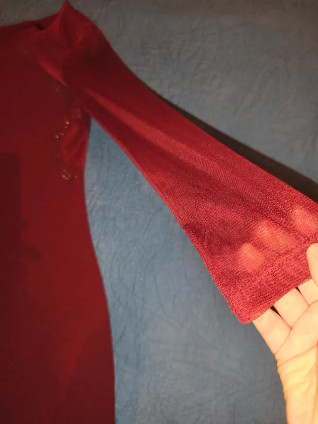 Vestido fiesta burdeos talla 34