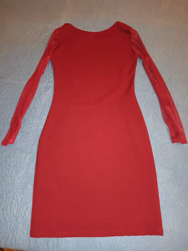 Vestido fiesta burdeos talla 34