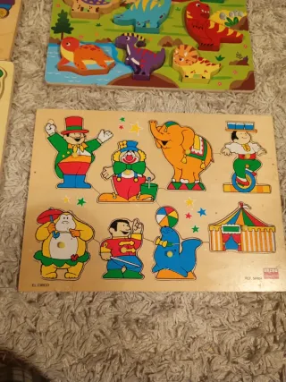 4 Puzles de Madera Educativos