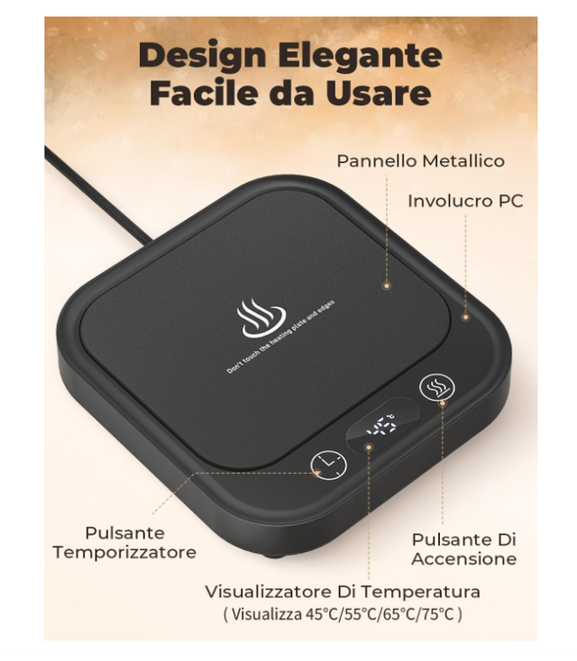 Scalda tazza caffè, tè, latte, acqua