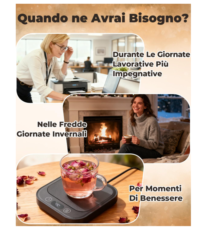 Scalda tazza caffè, tè, latte, acqua