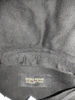 Bolso Sfera Abalorios Negro y Plateado