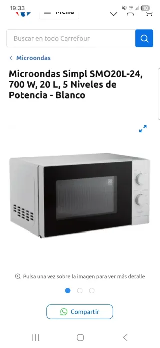 Microondas Simpl SMO20L-24 Blanco