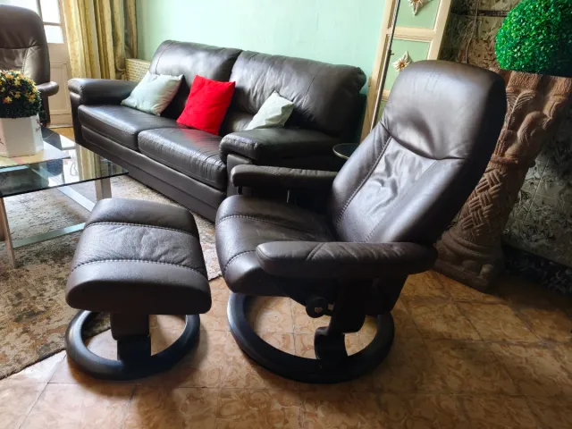 Sofá de Piel Chateau D'Ax Marrón