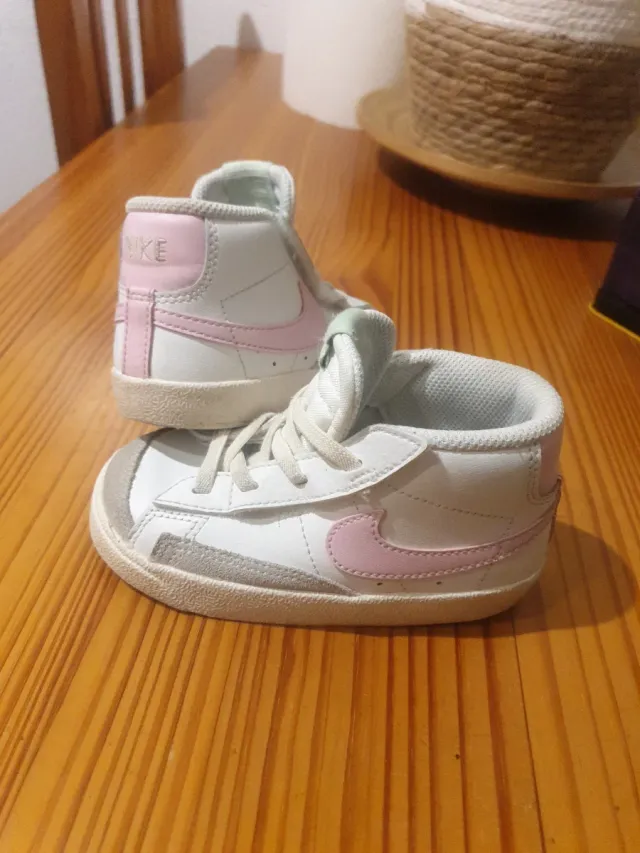Nike Talla 25 Niña Rosa Blanco