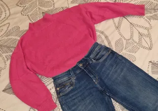 Jersey fucsia cuello alto