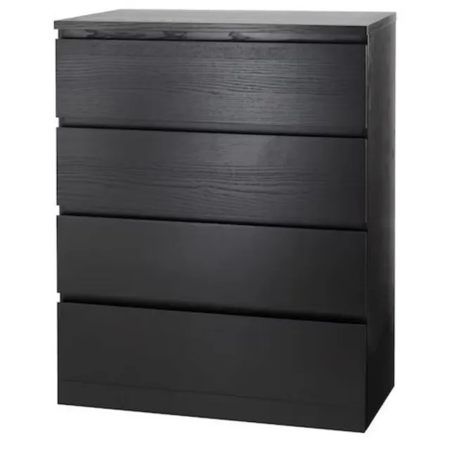 Cómoda Malm Ikea Negra/Marrón en perfecto estado