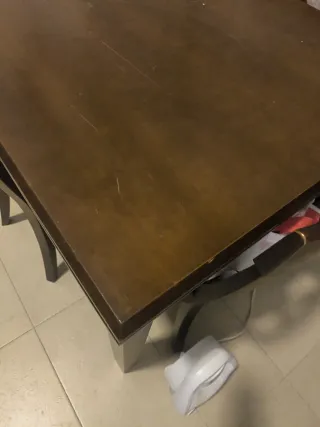 Mesa de comedor extensible madera.