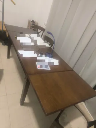 Mesa de comedor extensible madera.