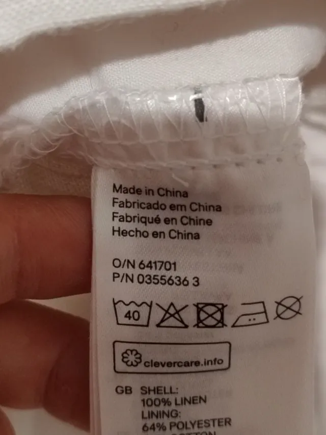 Pantalón de lino blanco