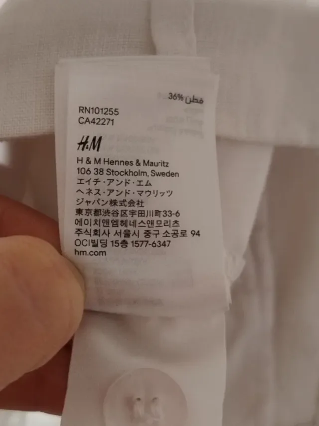 Pantalón de lino blanco