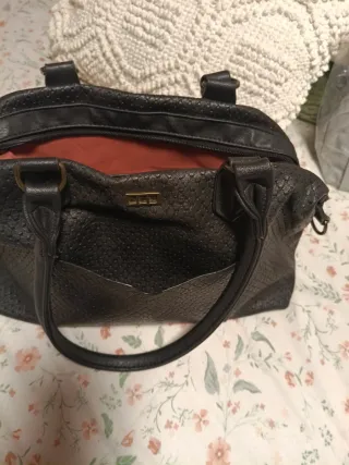 Bolso Misako Negro Piel Serpiente