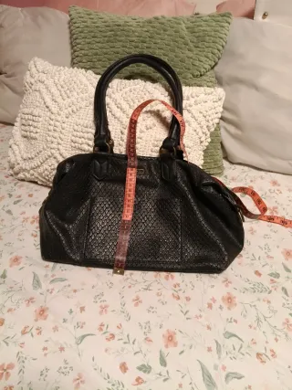 Bolso Misako Negro Piel Serpiente