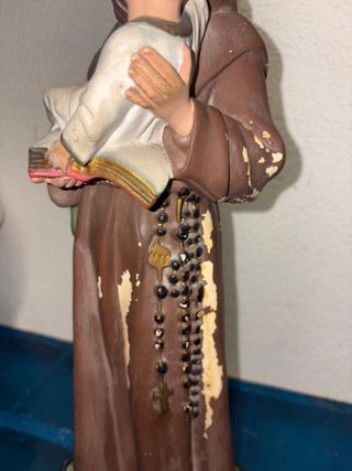 Statua San Antonio da Padova Antica Gesso