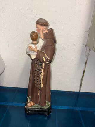 Statua San Antonio da Padova Antica Gesso