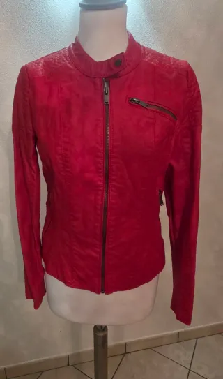 Giacca Ecopelle Rossa Donna