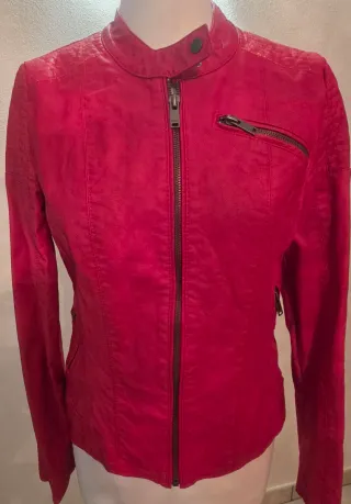 Giacca Ecopelle Rossa Donna