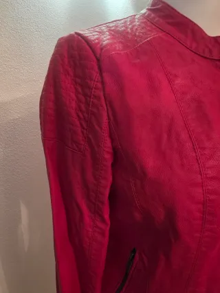 Giacca Ecopelle Rossa Donna