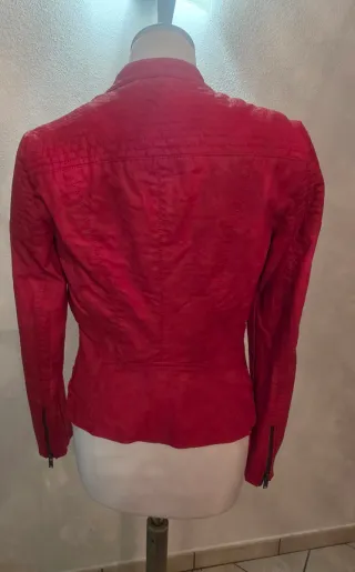 Giacca Ecopelle Rossa Donna