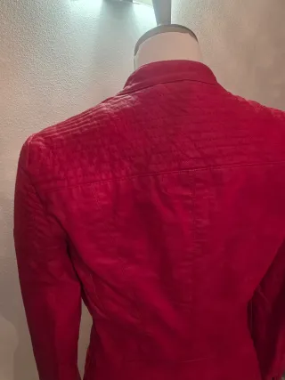 Giacca Ecopelle Rossa Donna