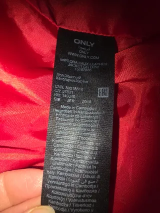 Giacca Ecopelle Rossa Donna