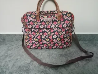 Bolso maletín de trabajo estampado flores