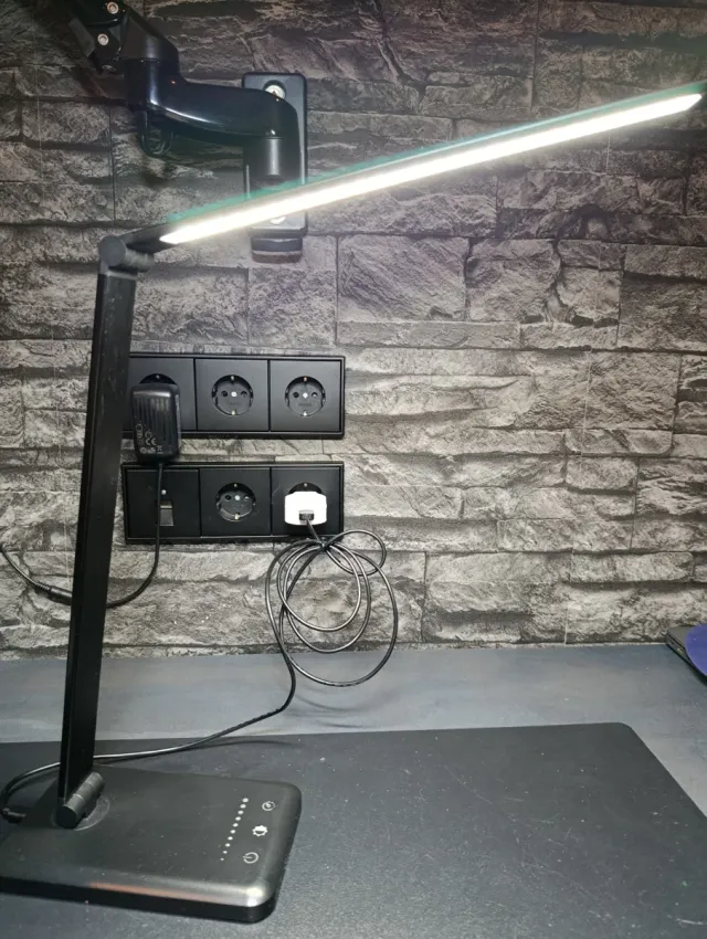 Flexo LED Escritorio Negro Metal