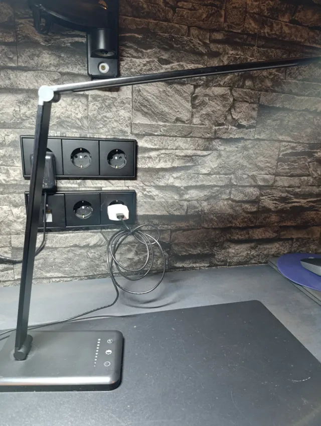 Flexo LED Escritorio Negro Metal