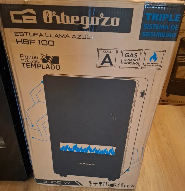 Estufa Orbegozo HBF 100 Llama Azul