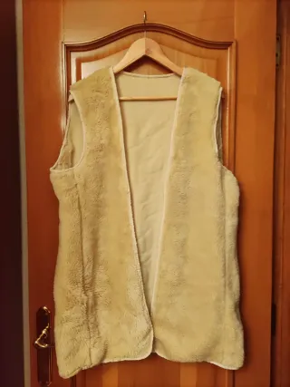 Chaleco borreguito beige talla única