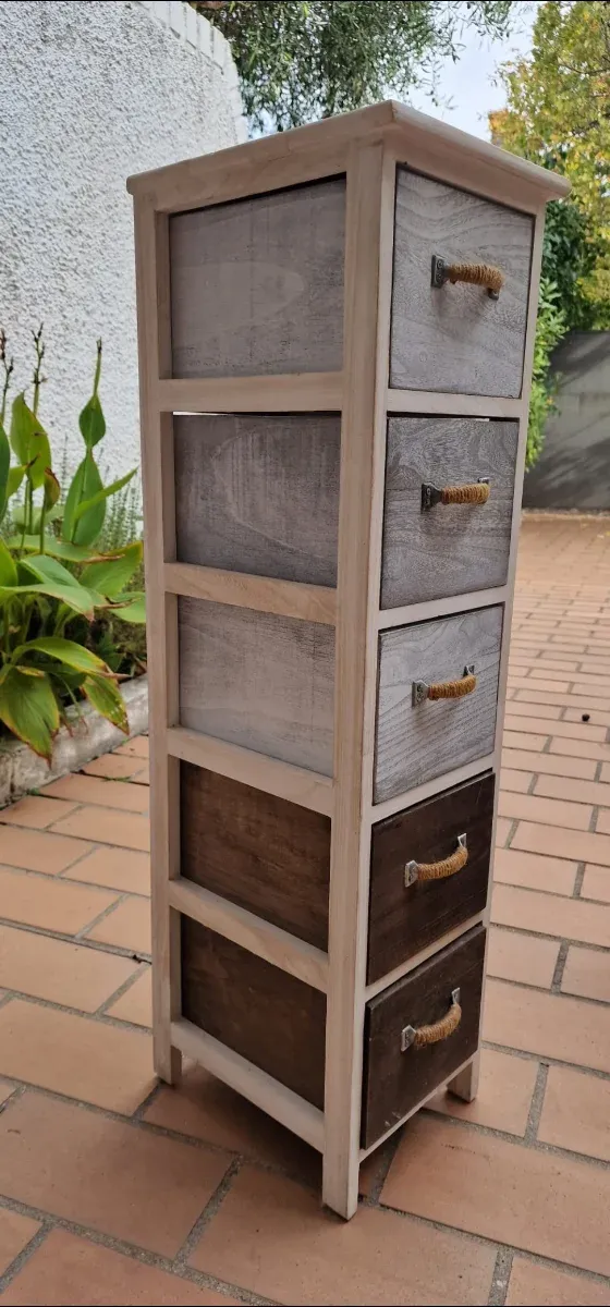 Cajonera de madera 5 cajones