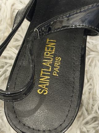Saint Laurent Slingbacks Pretas Salto Alto