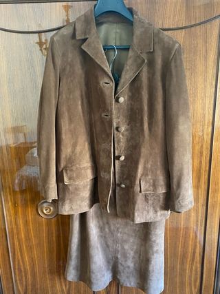 Tailleur Vera Pelle Scamosciata Marrone