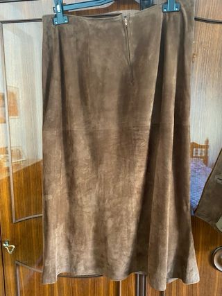 Tailleur Vera Pelle Scamosciata Marrone