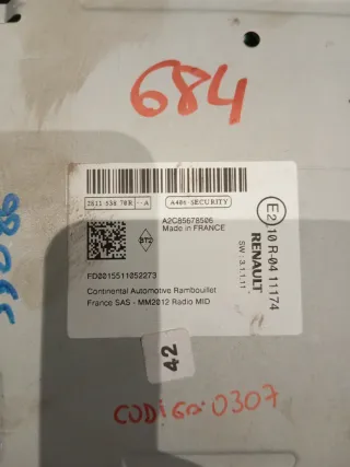 Módulo Radio Renault Clio IV Sport Tourer