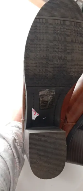 Botines tacón marrón talla 40