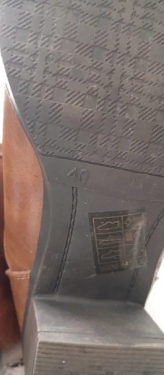 Botines tacón marrón talla 40