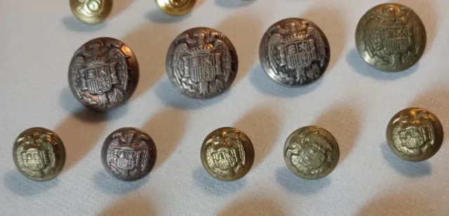 Lote Botones Antiguos Correos y Ejército